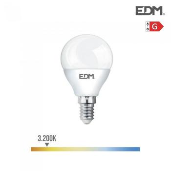 Edm 98323 Bombilla Esferica Led, Luz Calida