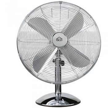 Ventilador de Mesa Cromado 40 cm con 3 Velocidades y Oscilación Horizontal - DCG VE1616SS