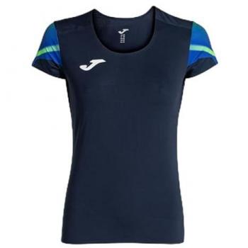 Camiseta de Manga Corta Joma Elite XI Mujer Marino Verde Flúor