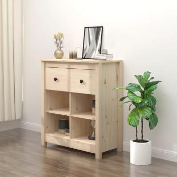 Aparador de madera maciza de pino 70x35x80 cm, Mueble de Almacenaje de Salón, Buffet para salón Moderno, Armario Auxiliar, Armario de Almacenamiento