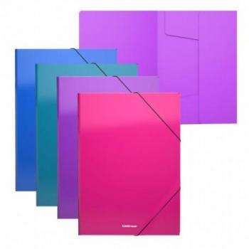 Erichkrause Pack de 4 Carpetas con Solapas Matt Vivid A4 Colores Surtidos