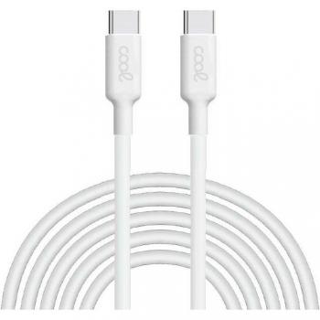 Cable USB Tipo-C Universal Cool 3 metros Blanco 3 Amp
