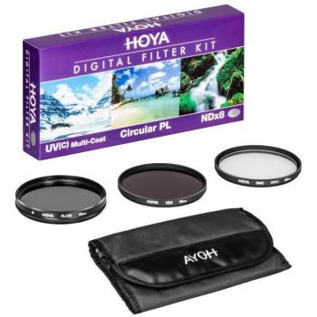 Kit de Filtros Digitales Hoya 72mm (UV, Polarizador, ND)