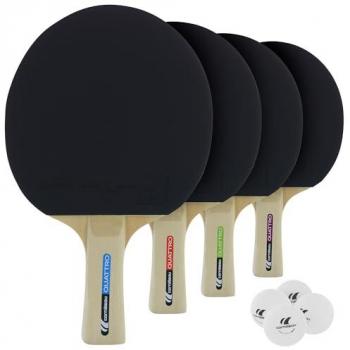 Set de Tenis de Mesa Cornilleau Sport Pack Quattro (4 Palas + 4 Pelotas)