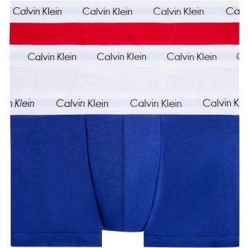 Calvin Klein Men's 3-Pack Cotton Stretch Low Rise Trunks - Red/White/Blue - Size M