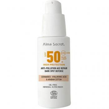 Alma Secret - Tinted Facial Sunscreen SPF50 with Ceramides and Oil-Free Formula - Sand 50ml