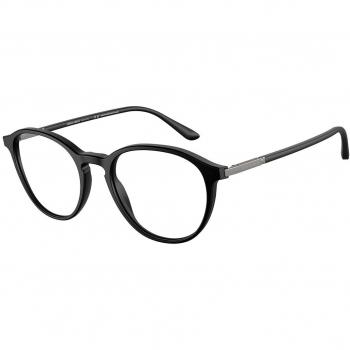 Giorgio Armani AR7237 5042 Gafas Recetadas para Hombre Negras, Armazones para Hombre Negros, 51 Lentes Recetados Para Hombre Negros