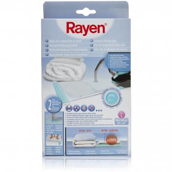 Rayen 6027.60 Bolsa ordenación al vacío para ropa, Plástico, Translucido y gris