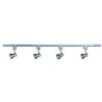 Regleta MASTA CR 90-171-50-001 - Pack de 2 regletas de cuatro focos (4xGU10) IP20 fabricada en aluminio color cromo, Cristalrecord, Calidad y Diseño