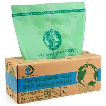 Greener Walker 100% compostable Biodegradable 10L Bolsa Basura Alimentos Cocina Bolsas de basura-150 Bolsas