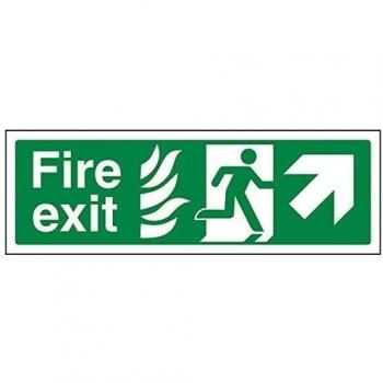 VSafety NHS Fire Exit Arrow Up - Señal
