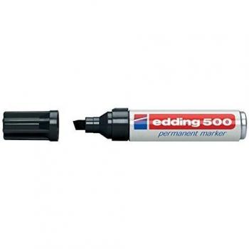 CAJA10 ROTULADOR EDDING 500 NEGRO