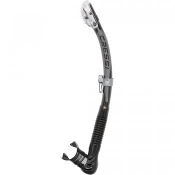 Cressi Epsilon SPE Alpha Ultra Dry Snorkel de Silicona Unisex, Negro/Negro, Talla única