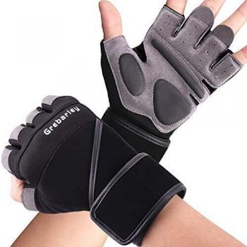 Grebarley Fitness Gloves Levantamiento de Pesas, protección Total de la Palma, Transpirable, Guantes de Entrenamiento para Hombres y Mujeres