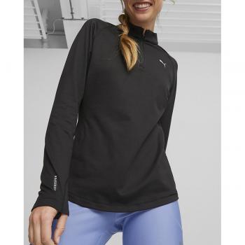 Sudadera de running Puma Run Cloudspun 1/2 Zip Mujer Negro