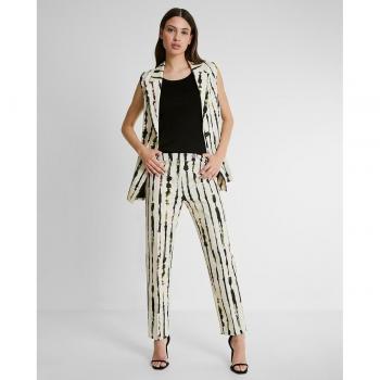 Pantalón de vestir de mujer de rayas tie dye