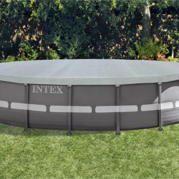 Cubierta de piscina redonda Deluxe 549 cm 28041 Intex Azul