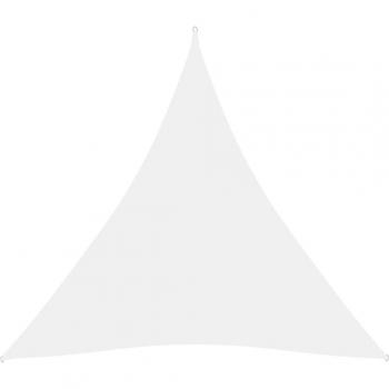 Toldo de vela triangular de tela oxford blanco 3x3x3 m