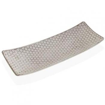 Centro de Mesa Versa Rectángulo Blanco 13 x 3 x 34 cm