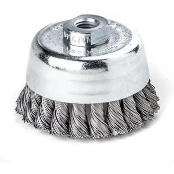 Cepillo de copa con nudos Lessmann Ø 65mm, alambre de acero 0.35mm, rosca M14