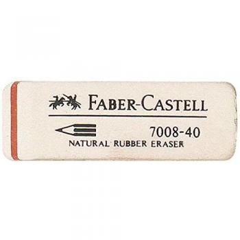 Goma de borrar Faber-Castell 180840 sin látex blanca