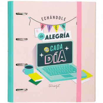 Carpeta con Anillas Mr Wonderful - Echándole Bien de Alegría a Cada Día