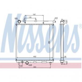 Radiador de refrigeración del motor Nissens 61279