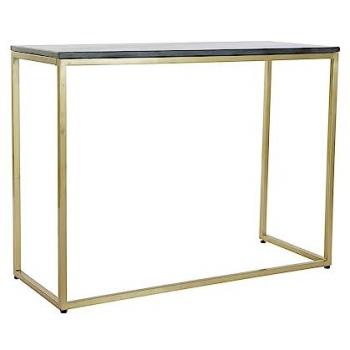 Consola DKD Home Decor 100 x 40 x 77 cm Negro Dorado Mármol Hierro