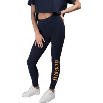 Lonsdale Daiches Women's Leggings - Navy/Orange - XXL