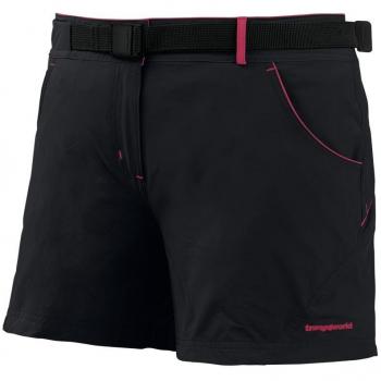 TRANGO PC007200 Pantalones Cortos, Mujer, Negro/Rosa, S