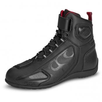 iXS Botines de Moto Sport RS-400 Cortos Negros con características de diseño ergonómico, material resistente al desgaste, protección en tobillos y puntera, suela antideslizante y cierre con cordones