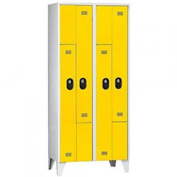 Taquilla Wolf Z Köln 2 secciones color gris claro y amarillo zinc, altura de compartimento 820 mm