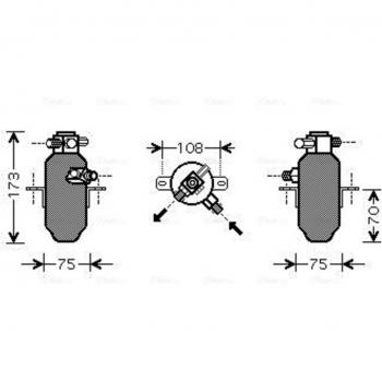 Filtro deshidratante para aire acondicionado AVA COOLING MSD374