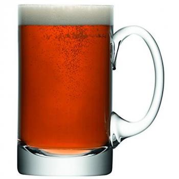 LSA Bar Beer Tankard Straight 750ml Clear| 1 Unit | Mouthblown & Handmade Glass | BR11