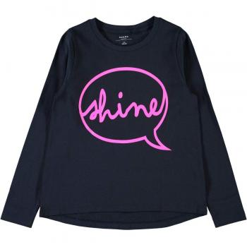NAME IT Camiseta Manga Larga NIÑA Violet - 134-140, Dark Sapphire