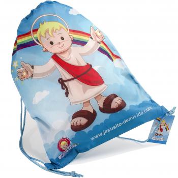 Bolsa-mochila Jesusito de mi vida 30x40 cm.