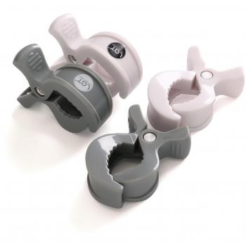 Ganchos para cochecito LAT clips para muselina y juguetes, clips para asiento de coche o mantas, 4 unidades