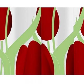 Gedy - Cortina G-Olanda Blanco/Rojo/Verde 180X200