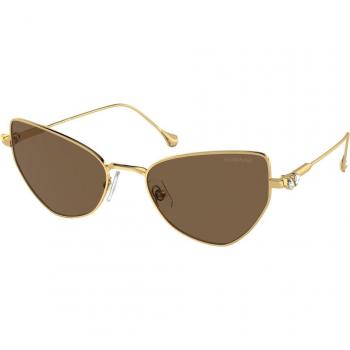 Swarovski SK7011 Sunglasses col. 400473 Donna Geometrica Oro, Female, Yellow, Size: 56 MM Gold/Brown
