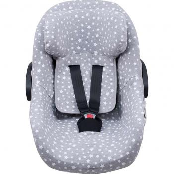 Funda Suave Jyoko para Silla de Coche Peg Pérego Primo Viaggio SL - Compatible, Diseño White Star