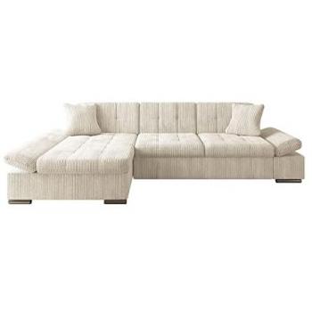 Sofá rinconero Comfivo 152 con función de descanso y caja de ropa de cama, dimensiones 278x161x76cm
