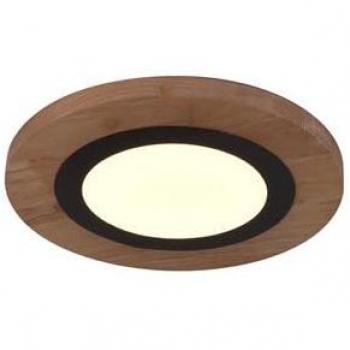 Plafón LED Hasbi 20W 1200lm Regulable Smart 3CCT Madera/Negro