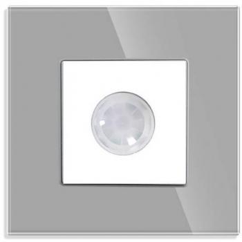 Interruptor Detector de Movimiento IR KOOB Frontal Cristal Gris