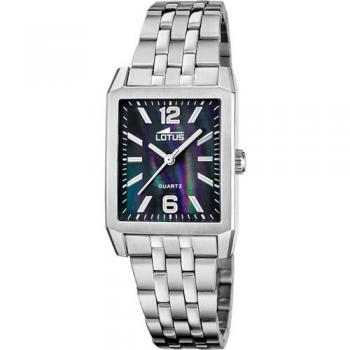 Reloj de Mujer Lotus Square 18985/4, Acero Inoxidable 316L Plateado, Analógico
