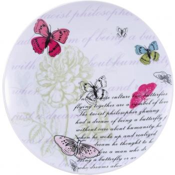 Brunchfield Butterfly - Plato llano, de porcelana, 27 cm