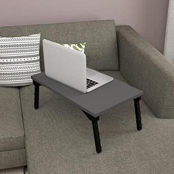 Mesa para portátil plegable Vadsø de aglomerado/plástico 24 x 60 x 36 cm antracita