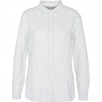 Barbour Women's Linen Shirt 'Marine' Light Blue - Size 38/12