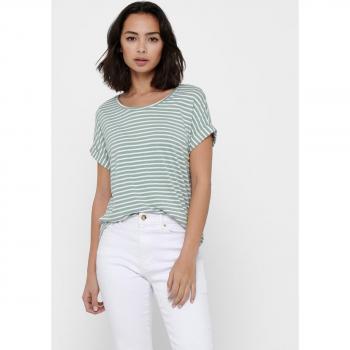 Camiseta Only 15206243 - Camiseta de mujer manga corta y cuello redondo en viscosa, poliéster y elastano