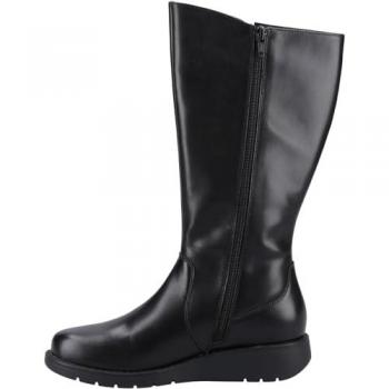 Hush Puppies Women's Luna Leather Long Boots - Black - Size UK 3