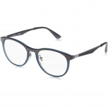 Ray-Ban 0Rx7116, Monturas de Gafas para Hombre, Matte Trasparent Grey/Blue, 53